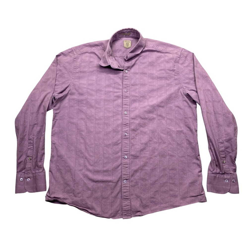 Rare‎ Rabbit Hecker Mens XL Light Purple Windowpane Textured Button Down Shirt